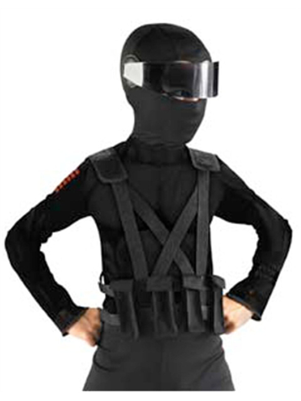 Childs GI Joe Retaliation Snake Eyes Costume Ninja Combat Vest With Holster